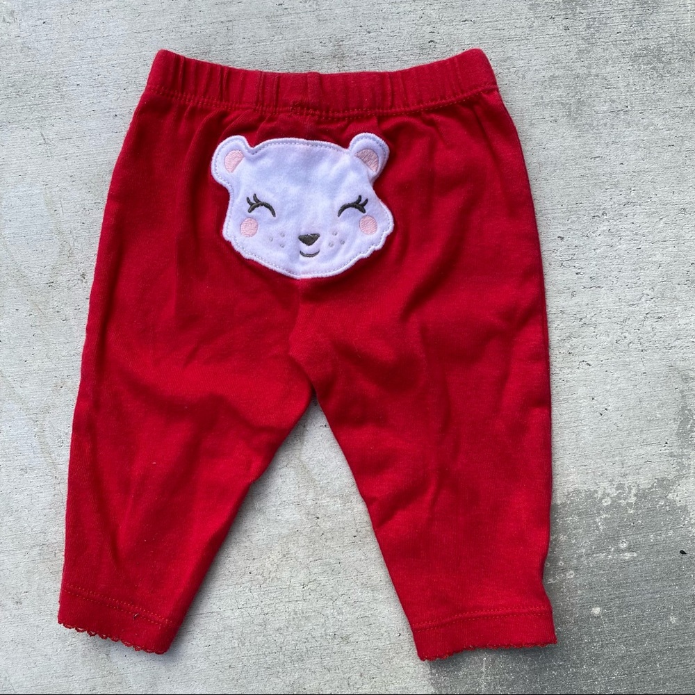 Carter’s Red Animal Embroidered Leggings